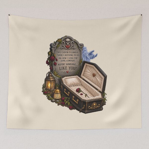 Item preview, ⚡HAUNTED TOMBSTONE COLLECTION - Lonely Coffin designed and sold by WheelieGdArt.