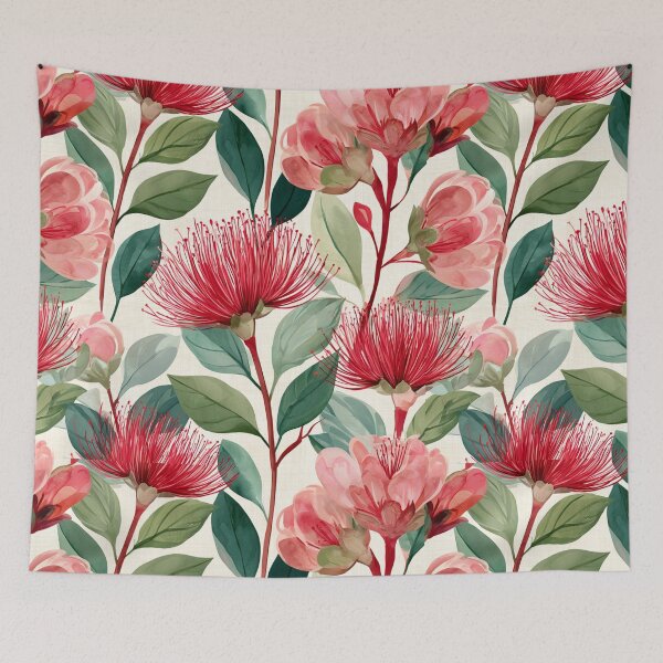 Item preview, Pōhutukawa Aotearoa Botanical Pattern designed and sold by haleymaree.
