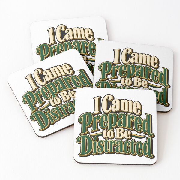 Item preview, Prepared to Be Distracted Retro Lettering Quote designed and sold by Bikivuno.