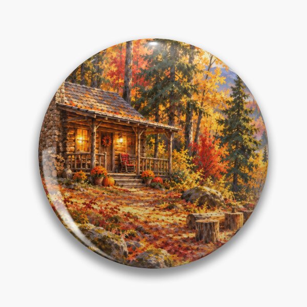 Artikelvorschau, Hütte mit Sonnenschein im Herbstwald entworfen und verkauft von scicilysimonee.
