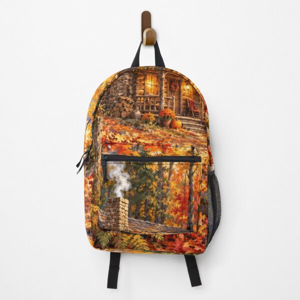 Item preview, Cabin with Sunshine in Autumn Forest designed and sold by scicilysimonee.
