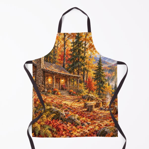 Item preview, Cabin with Sunshine in Autumn Forest designed and sold by scicilysimonee.