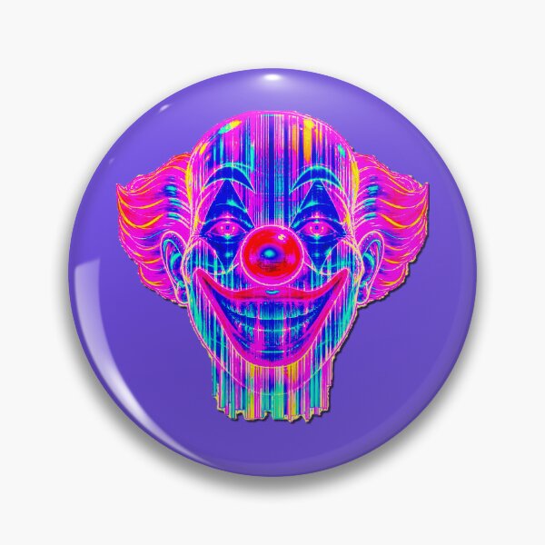 Item preview, Vaporwave Glitch Clown - Neon Weirdcore Jester  designed and sold by A E S T H E T A T A G.