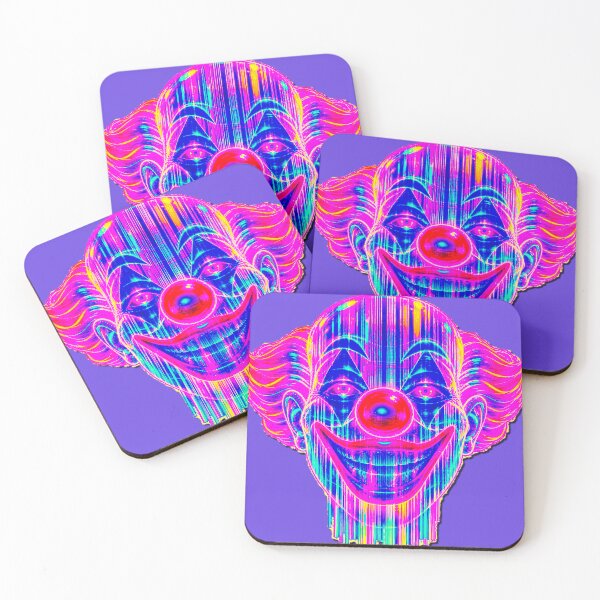 Item preview, Vaporwave Glitch Clown - Neon Weirdcore Jester  designed and sold by A E S T H E T A T A G.
