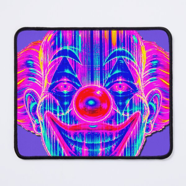 Item preview, Vaporwave Glitch Clown - Neon Weirdcore Jester  designed and sold by A E S T H E T A T A G.