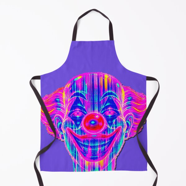Item preview, Vaporwave Glitch Clown - Neon Weirdcore Jester designed and sold by A E S T H E T A T A G.