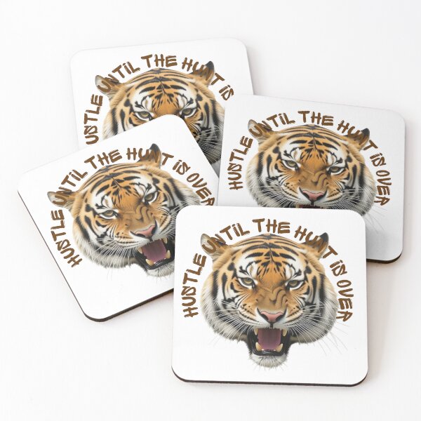 Item preview, Hustle Until the Hunt is Over Tiger Photo Art designed and sold by Debsgiftware .