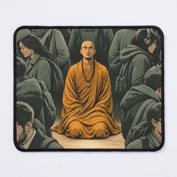 Item preview, The Quiet Between — Spiritual Monk Meditation Art designed and sold by SacredLensV.
