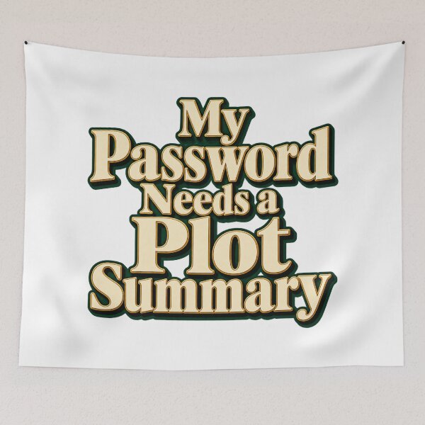 Item preview, Password Plot Summary Funny Bookish Typography designed and sold by Bikivuno.
