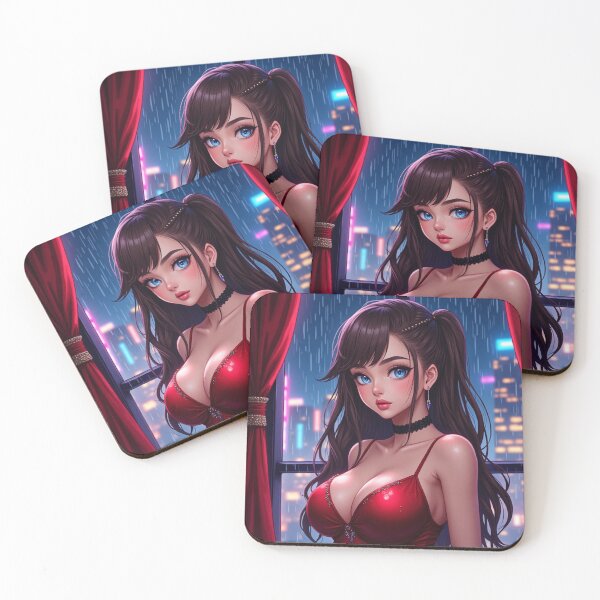 Item preview, Cityscape Synneva | Busty Girl Anime Portrait designed and sold by KasaHunterHarem.