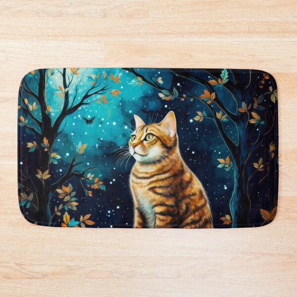 Item preview, Cat Under Moonlight in the Forest  designed and sold by MargaretWiktor.