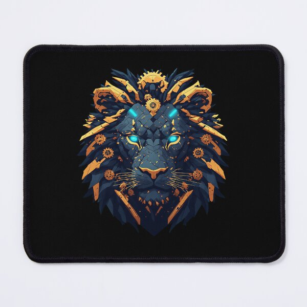 Item preview, Royal Cybernetic Lion - Neon Gold and Chrome Armor designed and sold by Cyber Gold Studio.