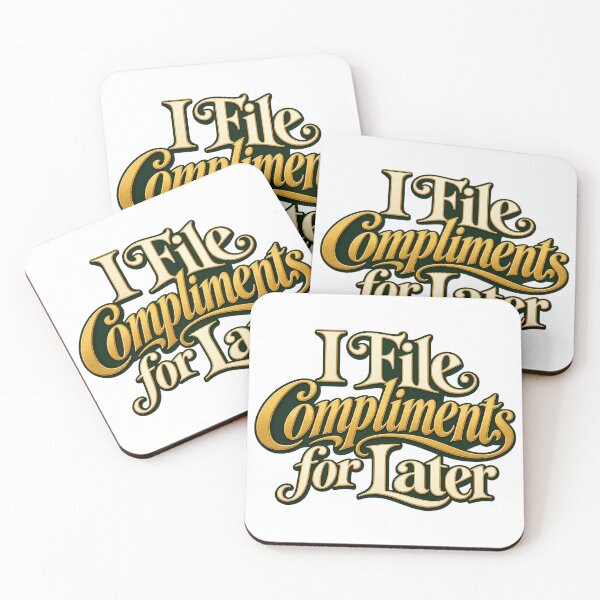 Item preview, I File Compliments for Later Elegant Lettering designed and sold by Bikivuno.