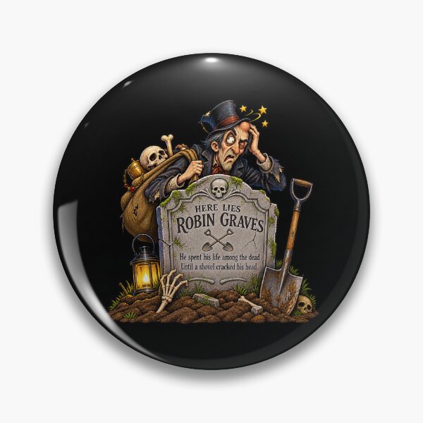 Item preview, ⚡HAUNTED TOMBSTONE COLLECTION - Robin Graves - dark version designed and sold by WheelieGdArt.