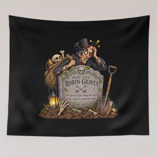 Item preview, ⚡HAUNTED TOMBSTONE COLLECTION - Robin Graves - dark version designed and sold by WheelieGdArt.