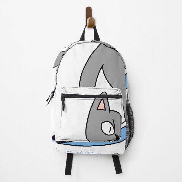Item preview, mean cat surfing - gray designed and sold by motherbrainart.