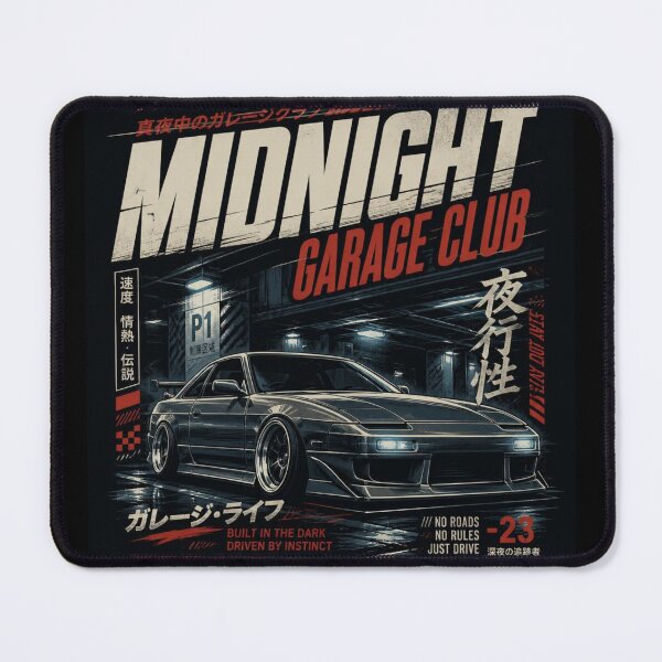 Item preview, Midnight Garage Club Vintage JDM Tuner Car Street Racing Automotive T-Shirt designed and sold by limos.