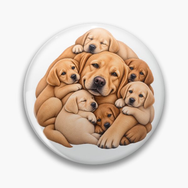 Item preview, Labrador Family Love – Adorable Puppy Cuddle Pile designed and sold by builtforyou.