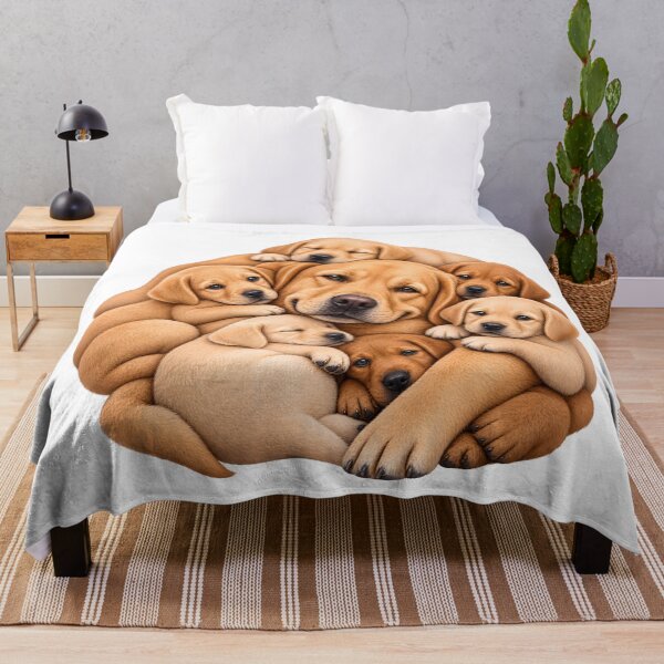 Item preview, Labrador Family Love – Adorable Puppy Cuddle Pile designed and sold by builtforyou.