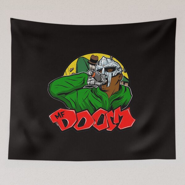 Item preview, MF DOOM Masked Rapper Microphone Comic Art designed and sold by Lagoart.