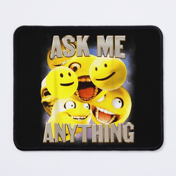 Item preview, Ask Me Anything Funny Smiley Faces Bootleg Retro Meme Vintage designed and sold by Creative Spark.