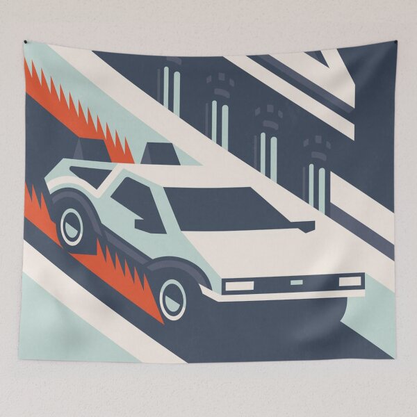 Item preview, DeLorean – Retro Futuristic Highway designed and sold by cowboy89.