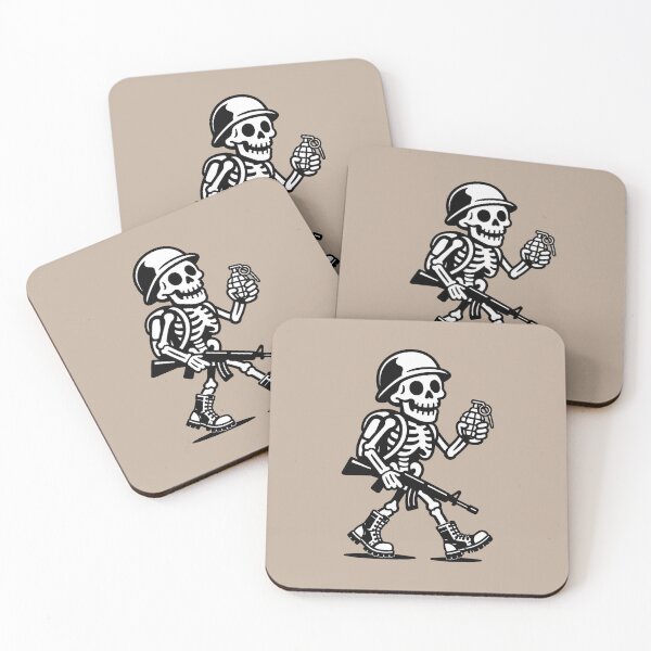 Item preview, Skeleton Soldier BLACK AND WHITE designed and sold by GentryRacing.