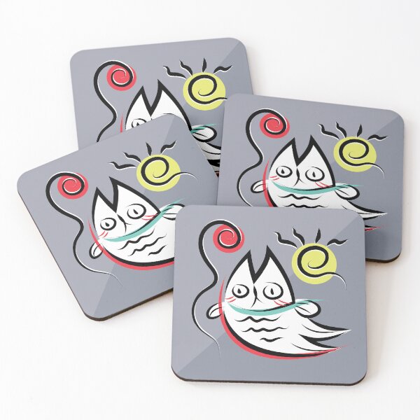 Item preview, Dancing Fish Cat – Whimsical Surreal Animal Art designed and sold by metadorcreative.
