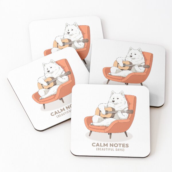 Item preview, American Eskimo Dog Playing Guitar Retro Art designed and sold by COZY VINTAGE animal.