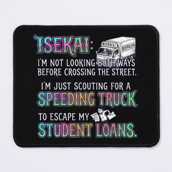 Item preview, I'm not looking both ways before crossing the street. I'm just scouting for a speeding truck to escape my student loans. designed and sold by jrzvibe.