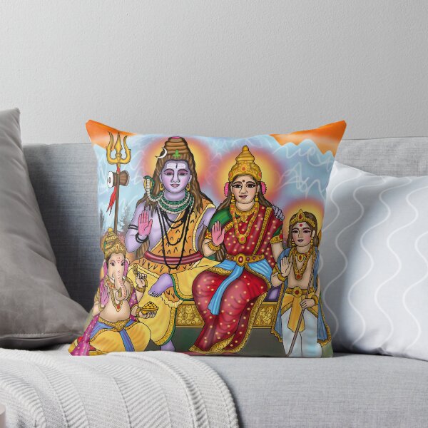 Item preview, Lord Shiva's Family Digital Drawing | Hindu Divine Family Artwork designed and sold by Harshit_Digital_Arts.