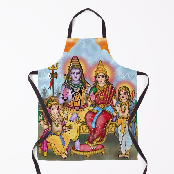 Item preview, Lord Shiva's Family Digital Drawing | Hindu Divine Family Artwork designed and sold by Harshit_Digital_Arts.