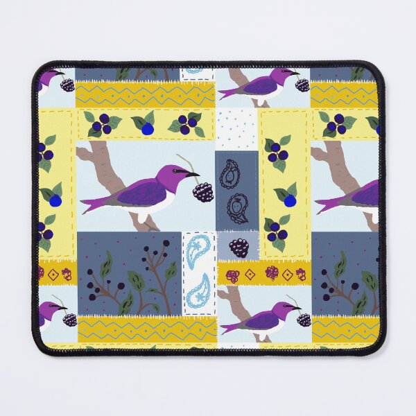 Item preview, Patchwork Cottagecore Bird And Berries designed and sold by Designs by Sara Felton.