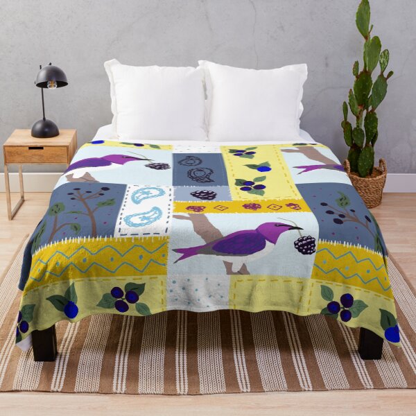 Item preview, Patchwork Cottagecore Bird And Berries  designed and sold by Designs by Sara Felton.