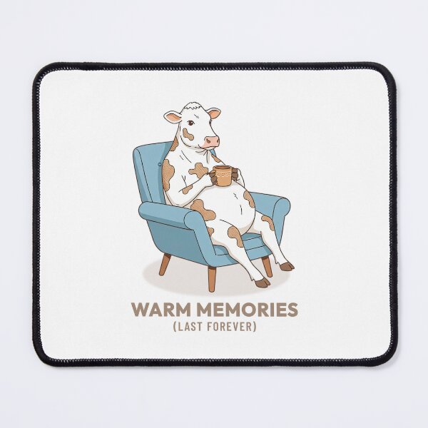 Item preview, Cow Drinking Coffee Morning Routine Vintage Aesthetic designed and sold by COZY VINTAGE animal.