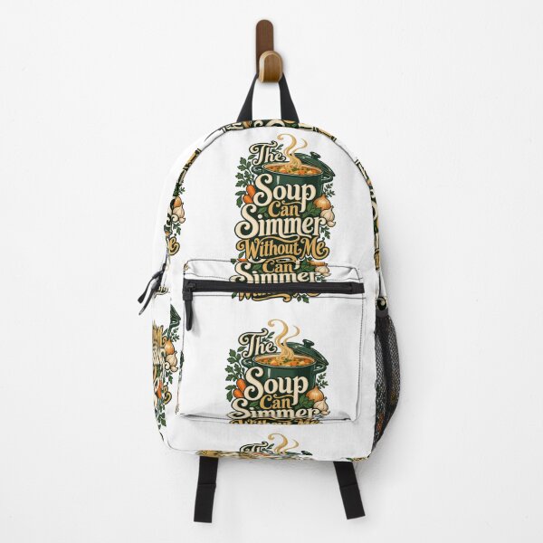 Item preview, Soup Can Simmer Without Me Cozy Kitchen Quote designed and sold by Bikivuno.