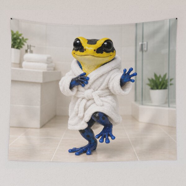Item preview, Cozy Bathrobe Poison Dart Frog designed and sold by Sillytoe.