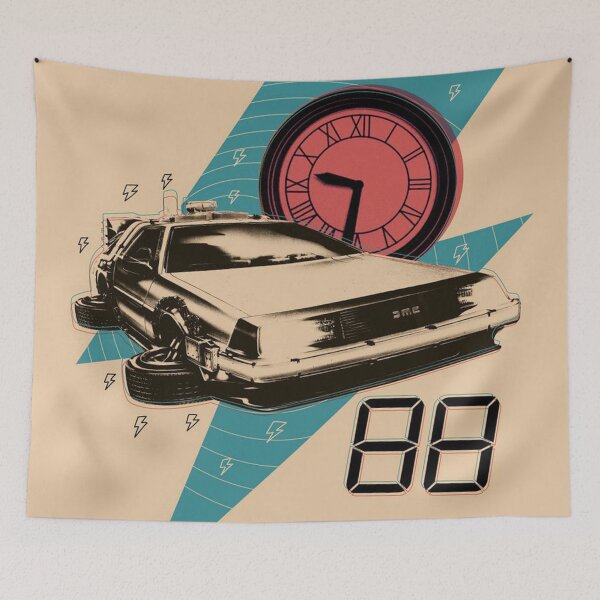Item preview, DeLorean 88 – Retro Time Travel designed and sold by cowboy89.