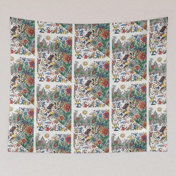 Item preview, Cavalier Watercolor Muralist designed and sold by PictoVibe.