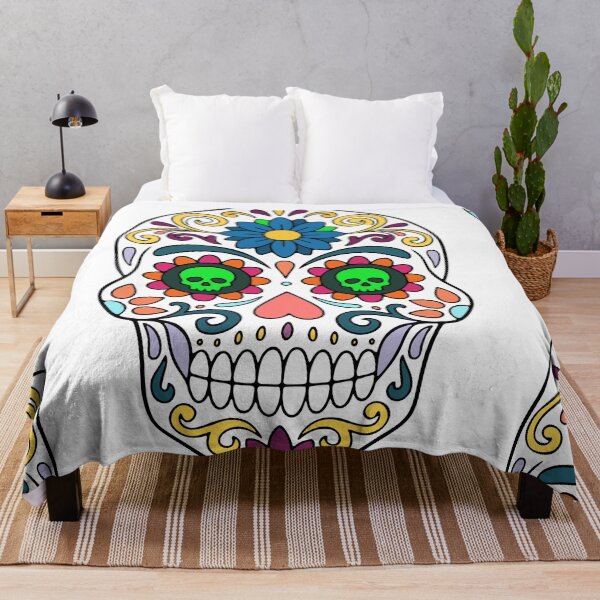 Item preview, Catrina Colorful Sugar Skull Illustration designed and sold by Ojo de Lilith.