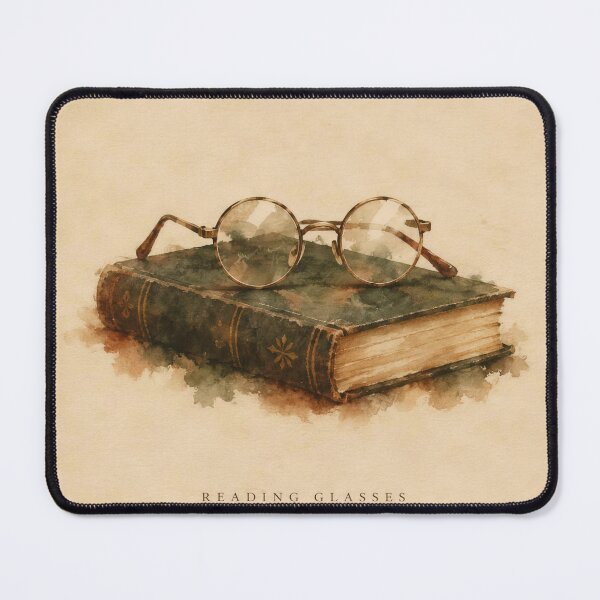 Item preview, Reading Glasses Ink Illustration | Dark Academia Wall Art | Vintage Spectacles Print designed and sold by FixationStudio.