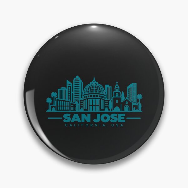 Artikelvorschau, San Jose, Kalifornien, USA – Skyline-Poster (Linienzeichnung) entworfen und verkauft von CMYKStudio.