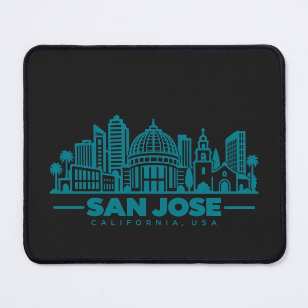 Item preview, San Jose California USA Line Art Skyline Poster designed and sold by CMYKStudio.