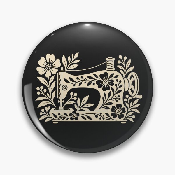 Artikelvorschau, Vintage-Blumen-Nähmaschine, Volkskunst-Nähdesign Nr. 2 entworfen und verkauft von SalahBlt.