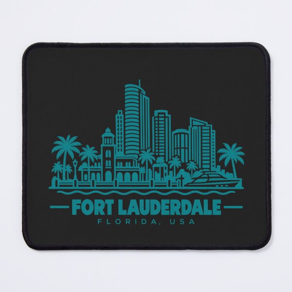 Item preview, Fort Lauderdale Florida USA Line Art Coastline Poster designed and sold by CMYKStudio.