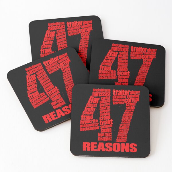 Item preview,  47 Reasons – Political Satire Hidden Word Portrait designed and sold by CoolCrazyQuirky.