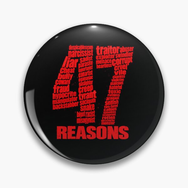 Item preview,  47 Reasons – Political Satire Hidden Word Portrait designed and sold by CoolCrazyQuirky.