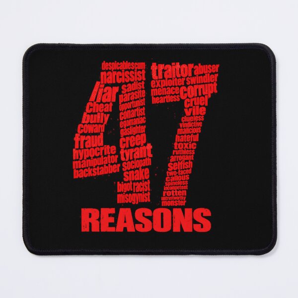 Item preview, 47 Reasons – Political Satire Hidden Word Portrait designed and sold by CoolCrazyQuirky.