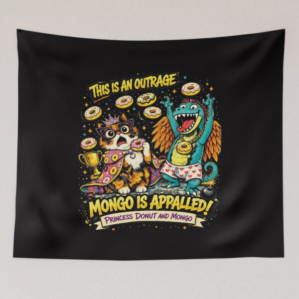 Item preview, Princess Donut and Mongo Outrage Shocked Cat Dragon Donuts designed and sold by ShophiaCrafts.