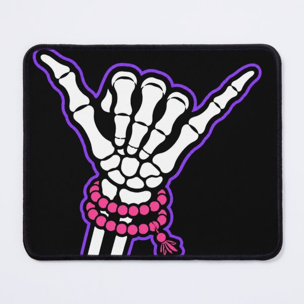 Item preview, neon skeleton - skater hand sign designed and sold by LazyDayzCo.